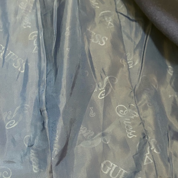 Gorgeous GUESS blue wool belted jacket coat. Zipper pockets. Lined. EEUC. - Picture 8 of 12